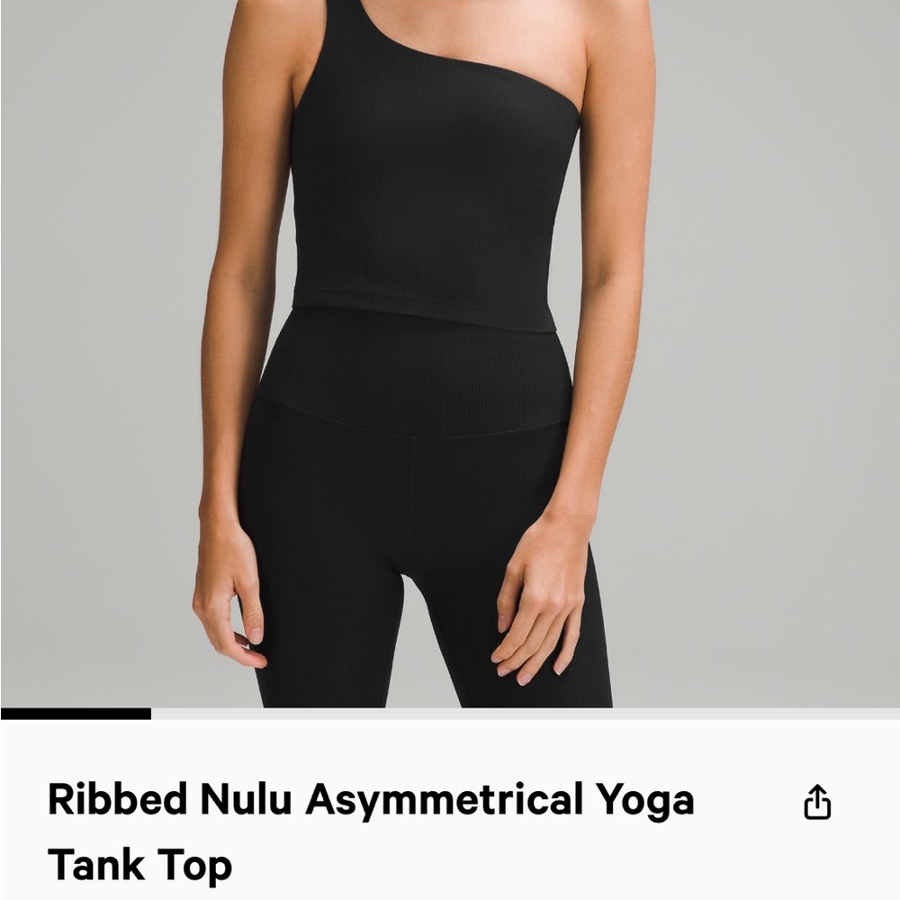 Lululemon Ribbed Nulu Asymmetrical Yoga Tank Top Size 8